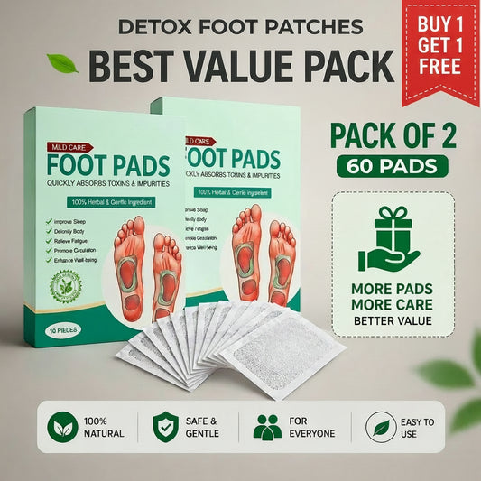 Hervalife Premium Detox Foot Patches (Pack of 60) BUY 1 GET 1 FREE