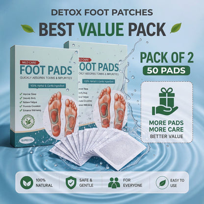 Premium Natural Detox Foot Patches Pack of 50 |  🔥BUY 1 GET 1 FREE🔥